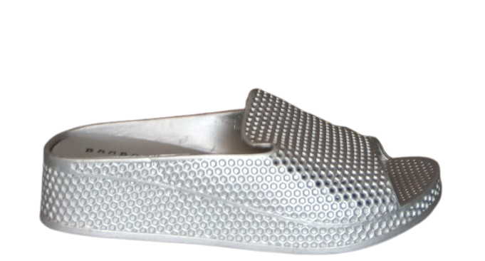 *New* Silver Platform Open Toe Sandals Size 7